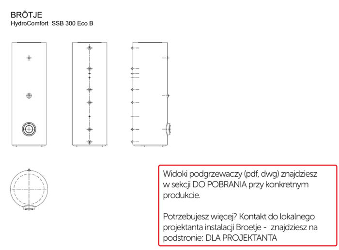 Widoki zasobnika ciepłej wody SSB eco