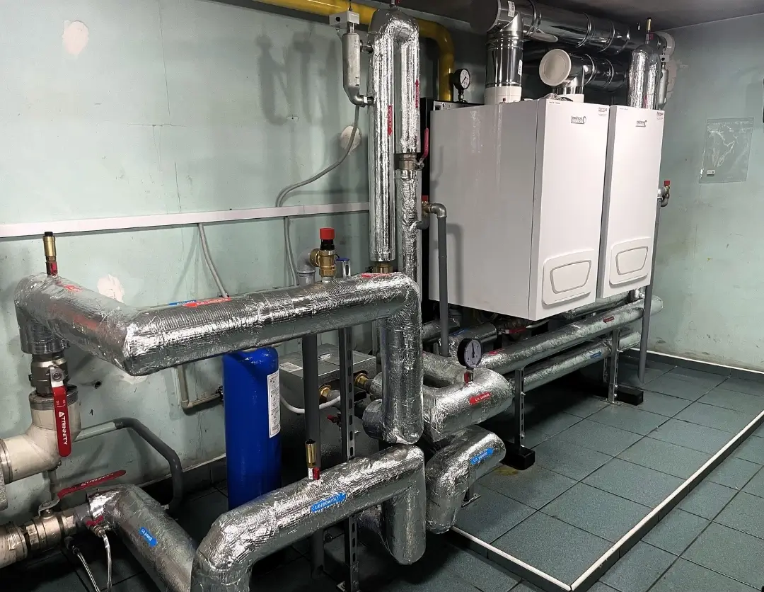 Kotły Broetje WGB 110 w kotłowni