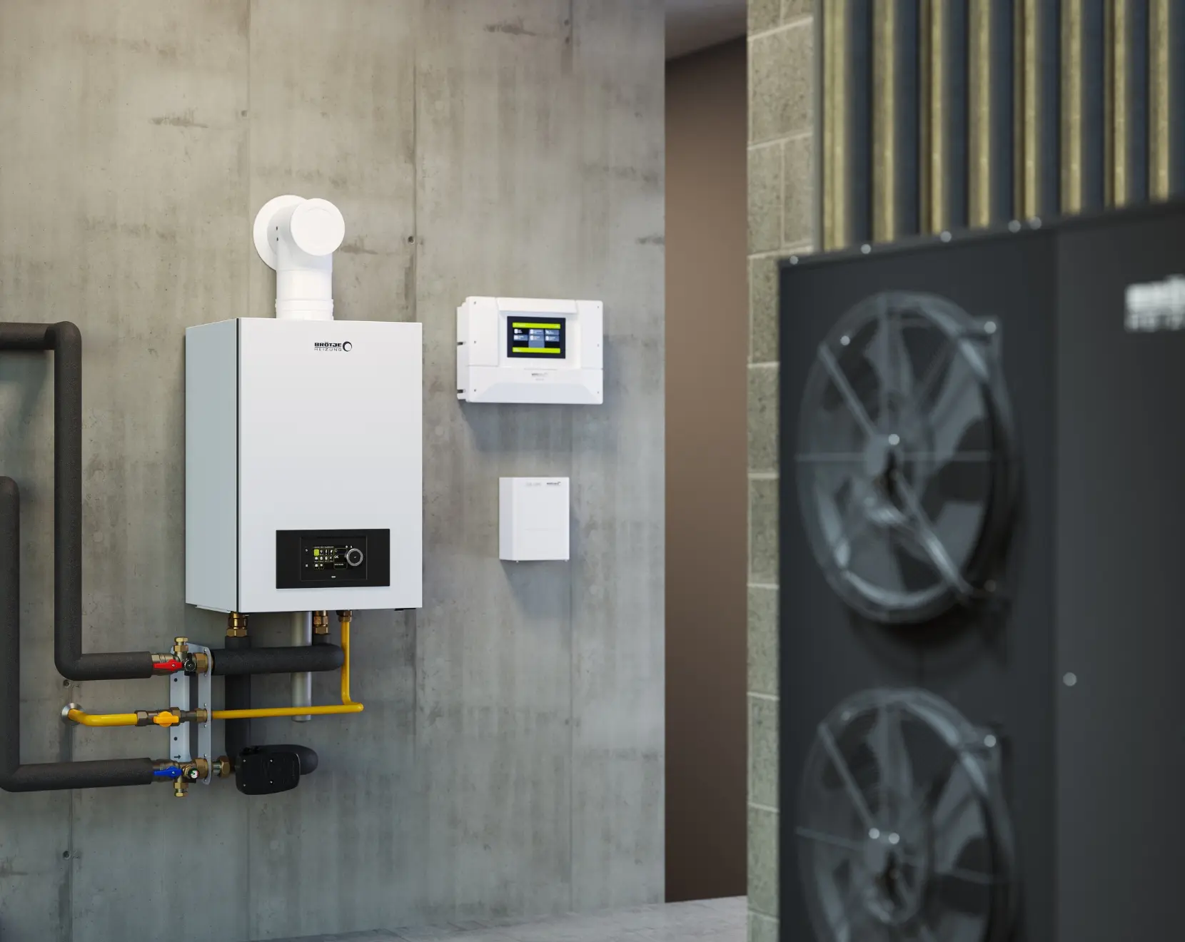 Kotłownia z piecem gazowym kondensacyjnym Broetje WGB 45-110.1